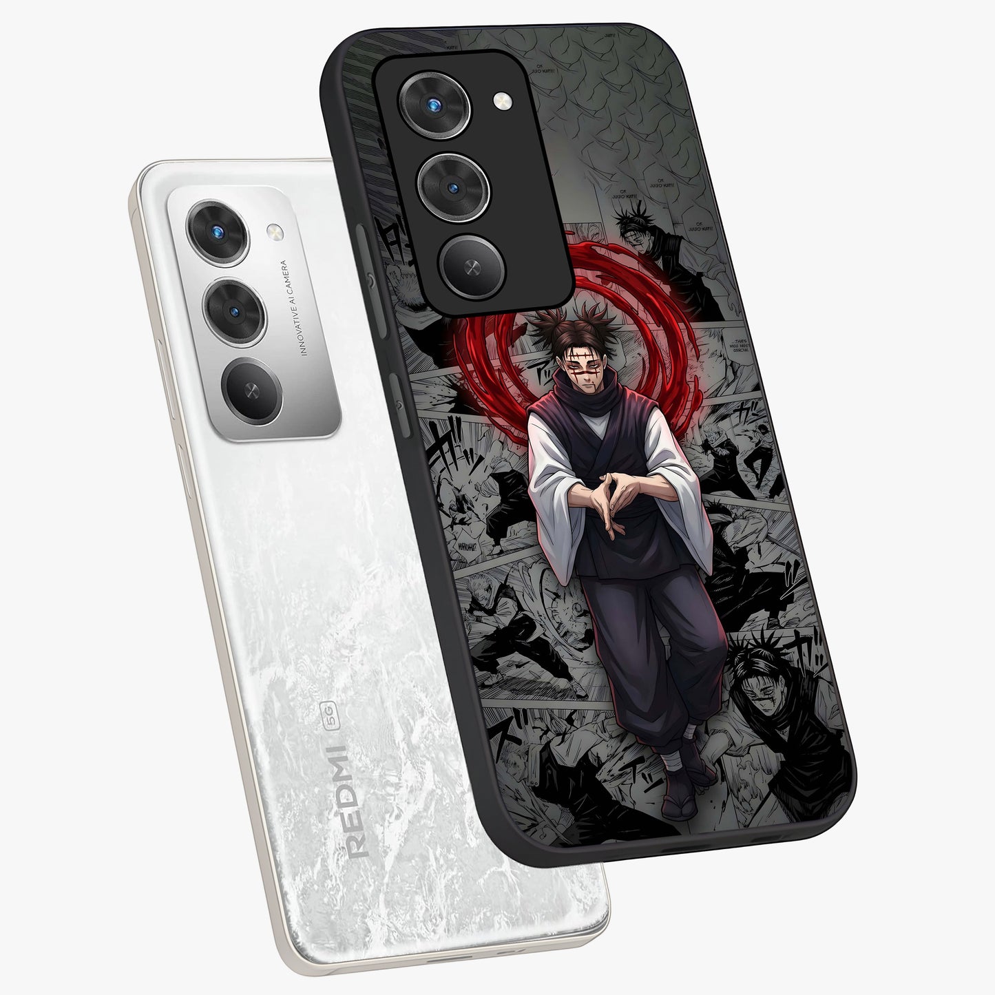 Cursed Ritual Ascension Glass Case displayed in angled mockup highlighting mystical ritual illustration with supernatural aesthetic.