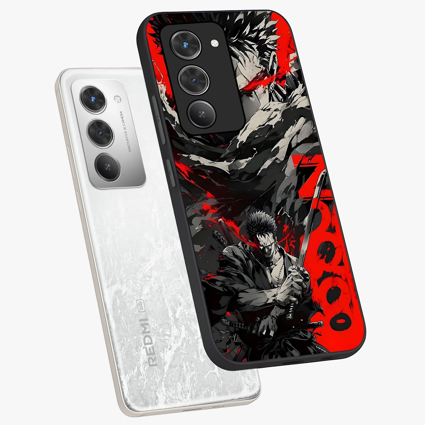 Demon Sword Resolve Glass Case displayed in angled mockup highlighting powerful demon sword illustration with dark fantasy aesthetic.
