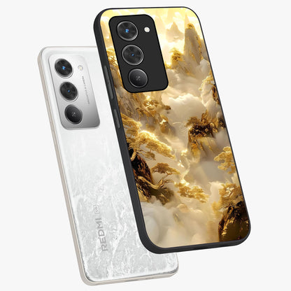 Gates Of Illumination Glass Case displayed in angled mockup highlighting radiant portal inspired design with fantasy aesthetic.