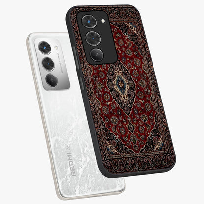 Heritage Carpet Royale Glass Case displayed in angled mockup highlighting intricate royal carpet design with heritage aesthetic.
