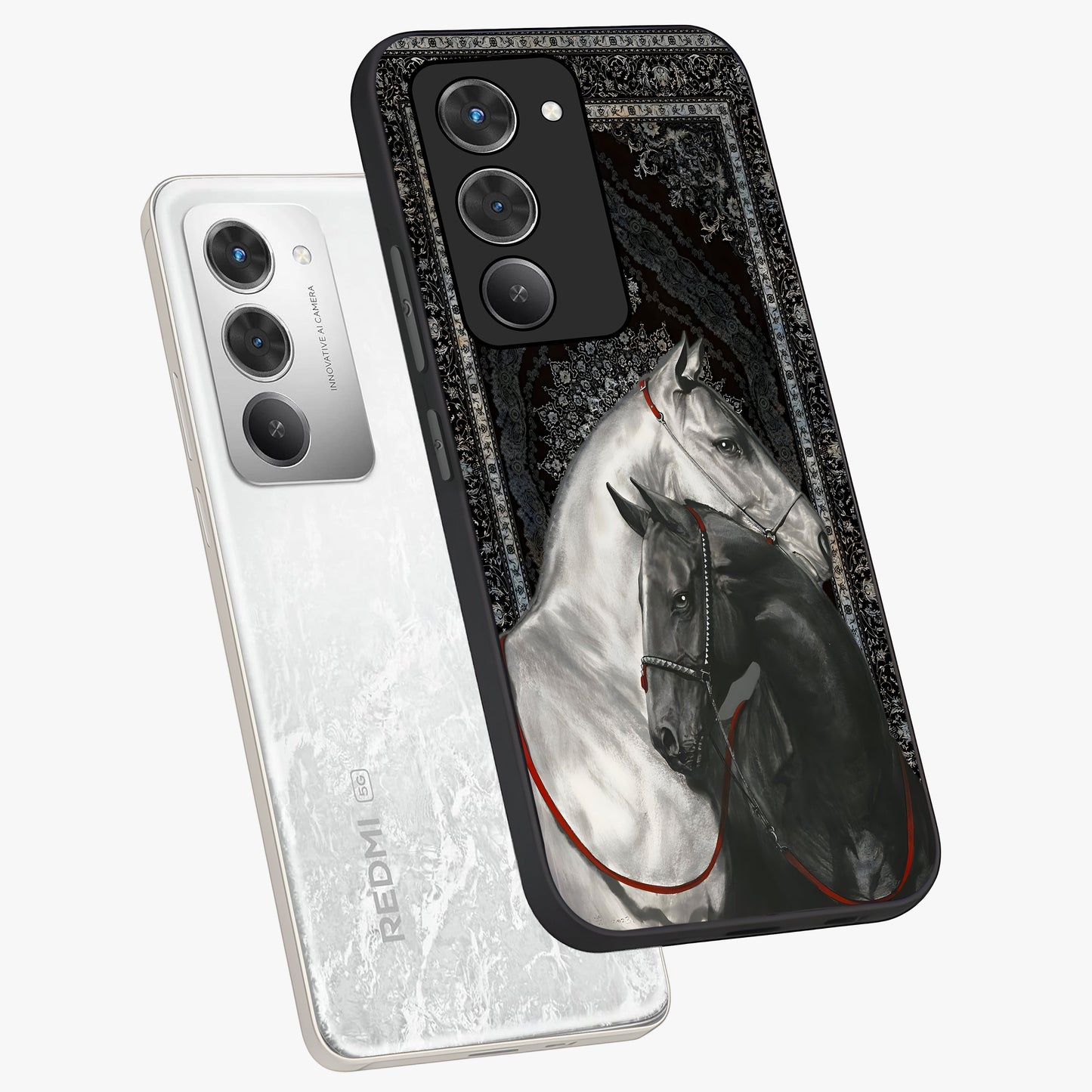 Majestic Ride Legacy Glass Case displayed in angled mockup highlighting sleek vehicle design with bold racing aesthetic.