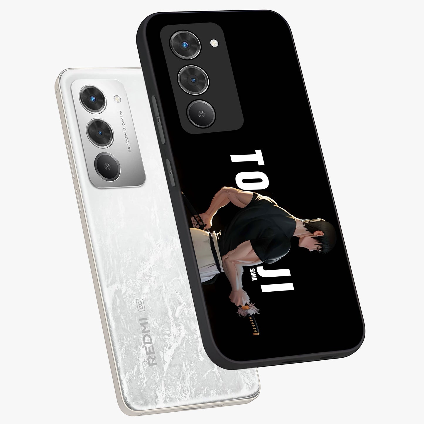 Midnight Blade Resolve Glass Case displayed in angled mockup highlighting powerful blade illustration with dramatic dark aesthetic.