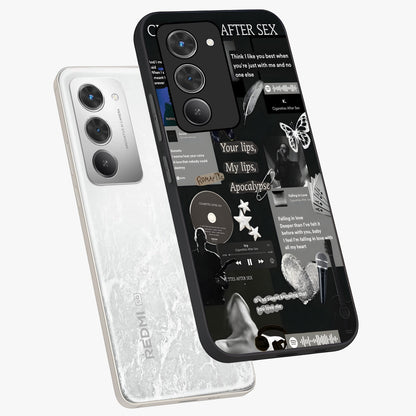 Midnight Love Echo Glass Case displayed in angled mockup highlighting elegant love inspired design with deep aesthetic style.