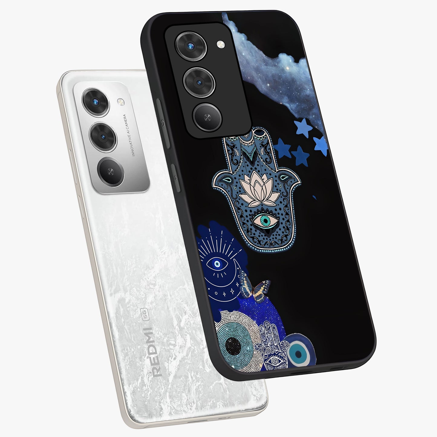 Mystic Hand Aura Glass Case displayed in angled mockup highlighting magical aura design with spiritual aesthetic style.