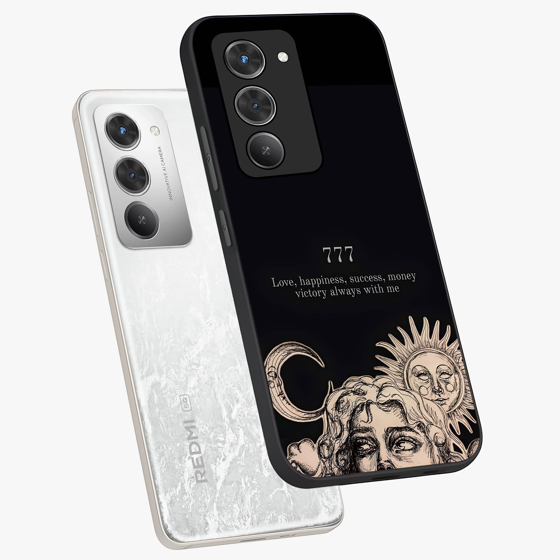 Mystic Victory Aura Glass Case displayed in angled mockup highlighting energetic aura design with bold mystical aesthetic.