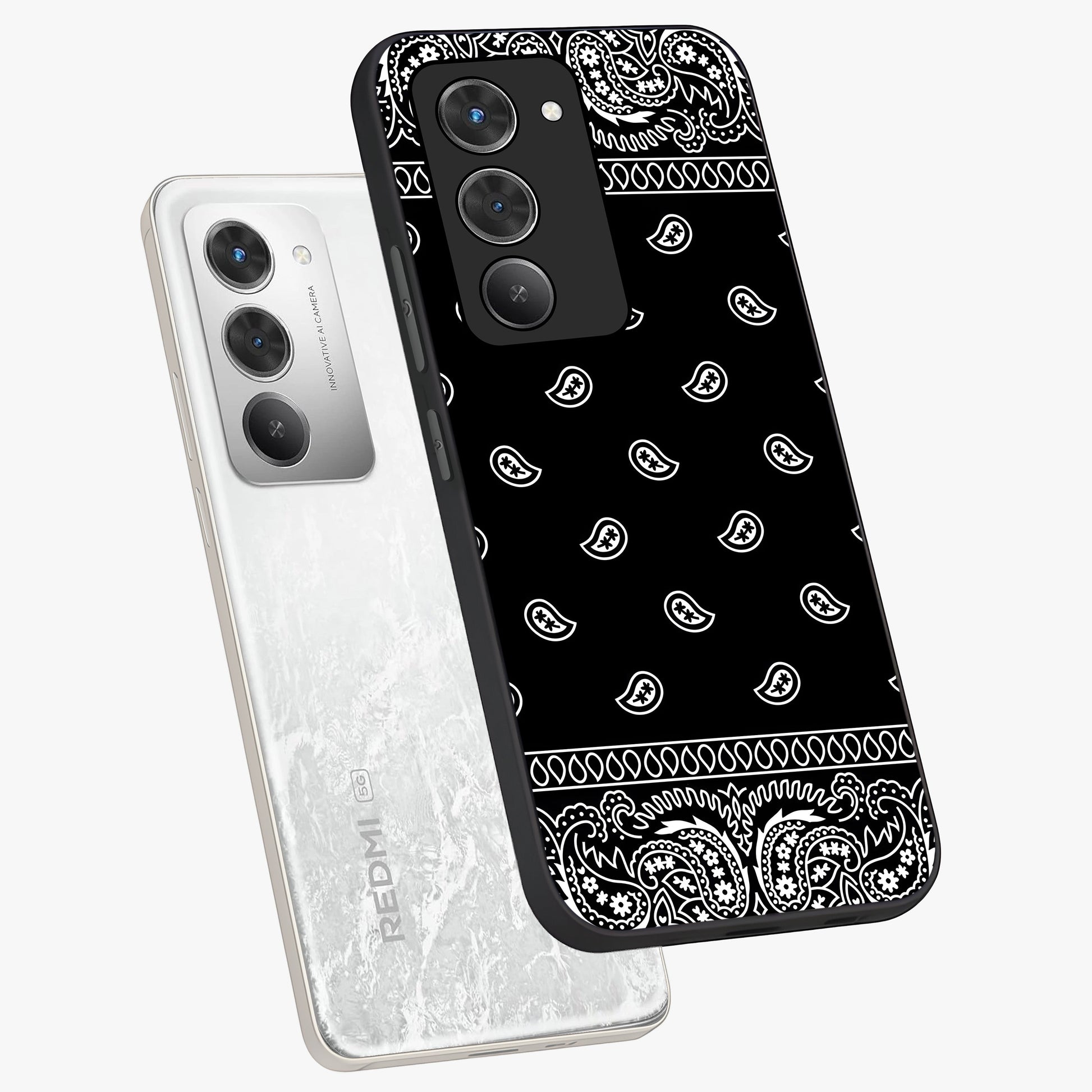 Retro Rebel Threads Glass Case displayed in angled mockup highlighting retro inspired graphic design with rebellious aesthetic.