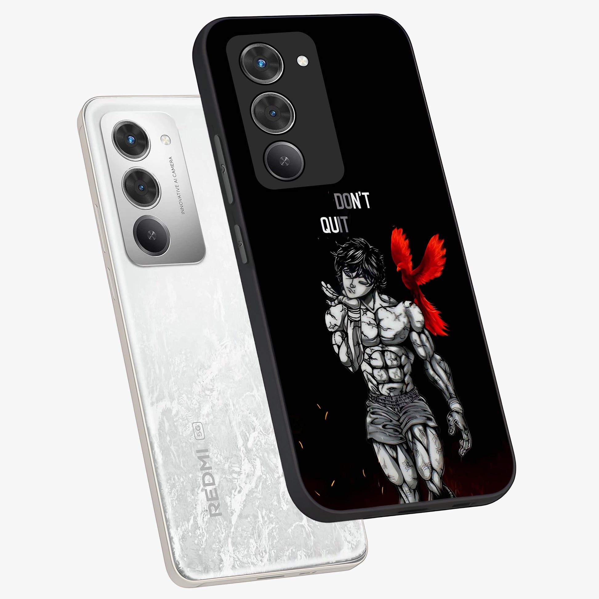 Rise Beyond Limits Glass Case displayed in angled mockup highlighting inspiring message design with modern aesthetic style.