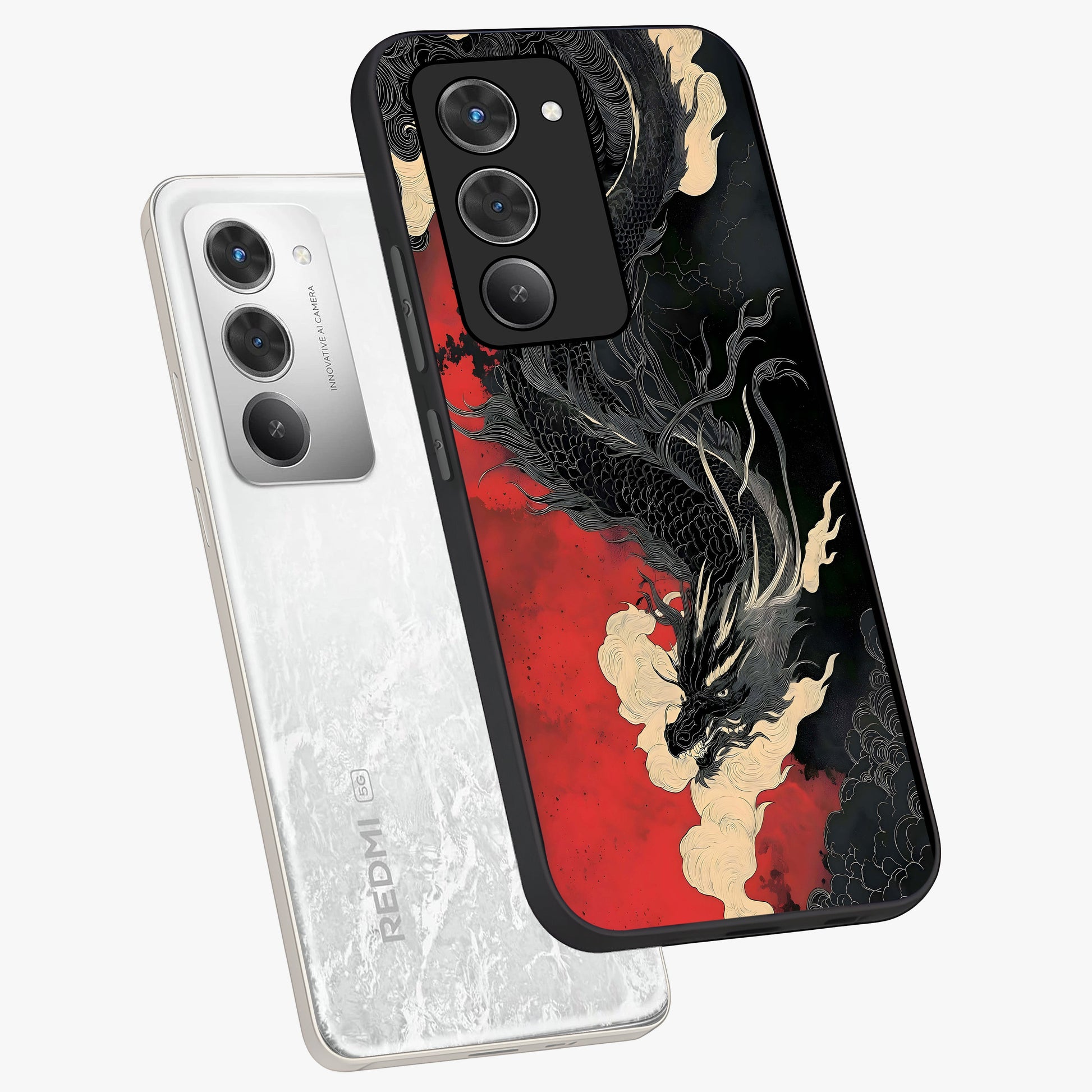 Shadow Dragon Fury Glass Case displayed in angled mockup highlighting powerful dragon illustration with dark fantasy aesthetic.