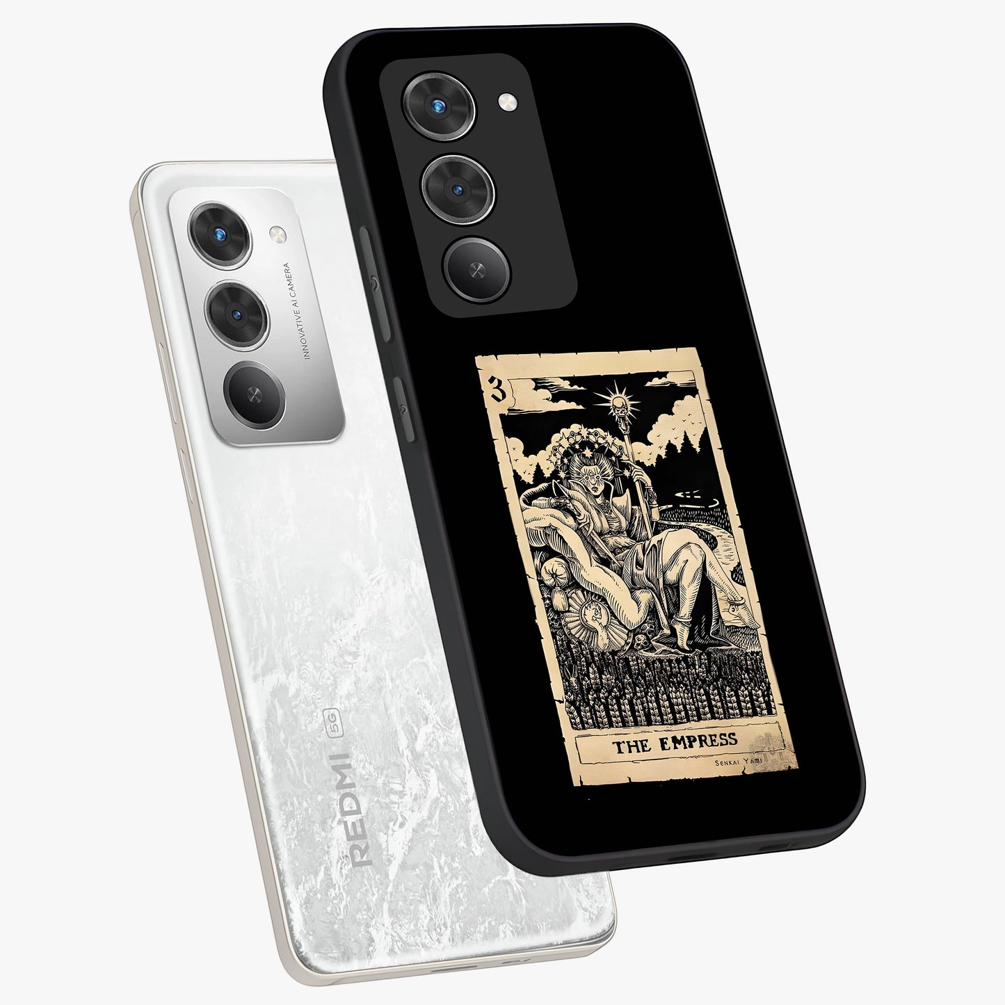 The Empress Glass Case displayed in angled mockup highlighting elegant royal design with majestic aesthetic style.