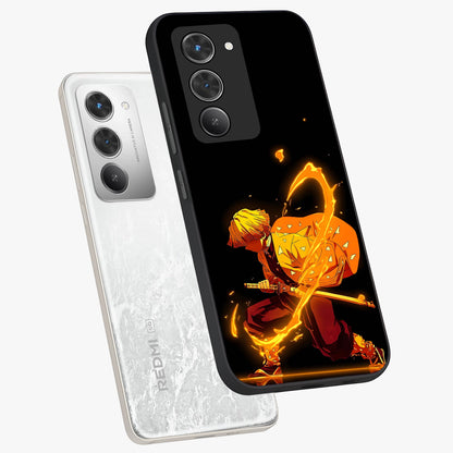 Thunder Flame Execution Glass Case displayed in angled mockup highlighting dramatic fire themed design with intense fantasy aesthetic.