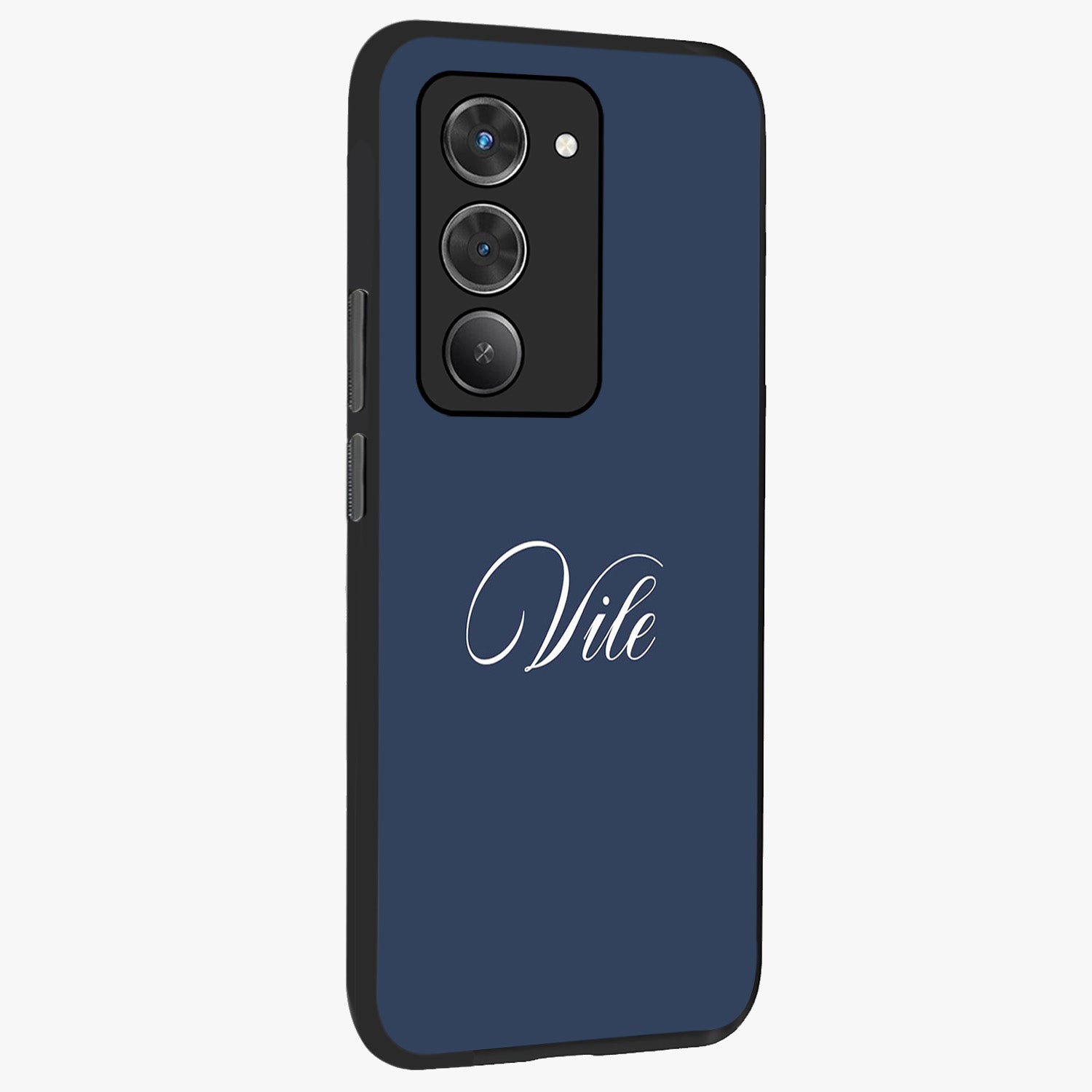 Blue Vintage Floral Pattern Glass Case displayed in angled mockup highlighting classic blue floral pattern and retro aesthetic design.