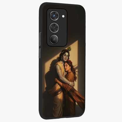 Divine Eternal Love Glass Case upright view showcasing graceful spiritual artwork with eternal love theme.