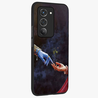 Divine Touch Eternal Glass Case upright view showcasing peaceful spiritual artwork with eternal divine theme.