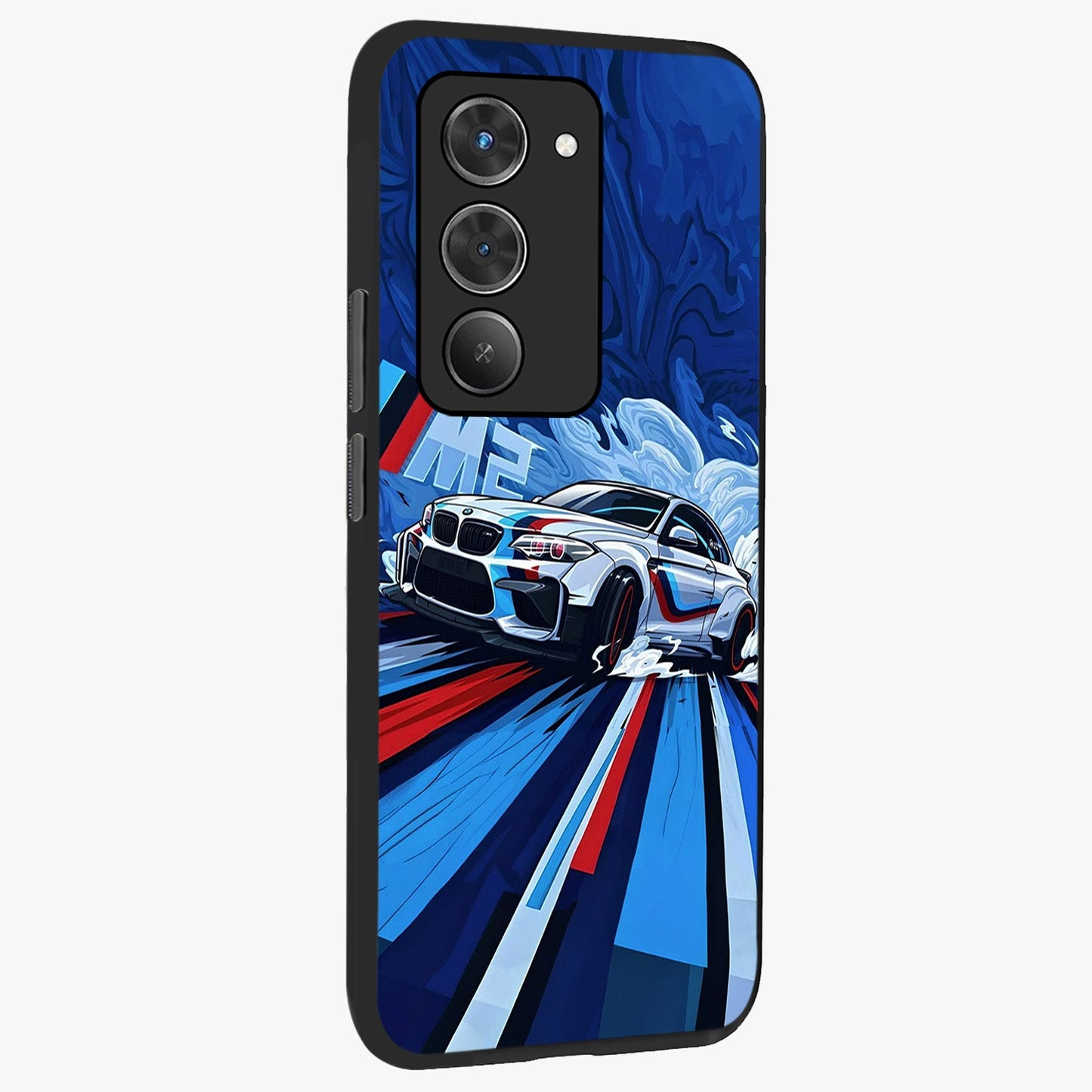 Drift Power Rush Glass Case upright view showcasing high speed racing artwork with bold automotive theme.