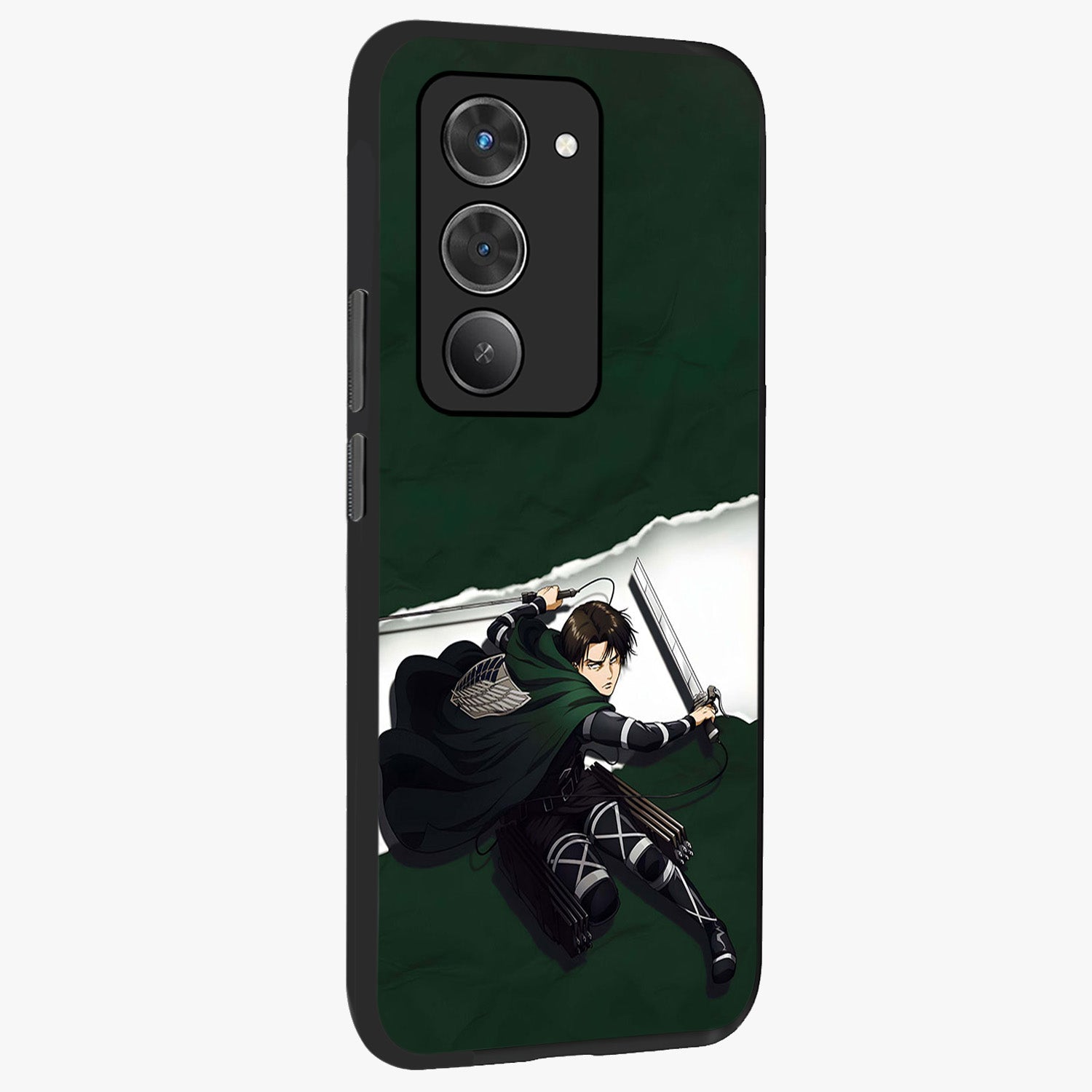 Emerald War Vanguard Glass Case upright view showcasing dramatic warrior artwork with bold fantasy theme.