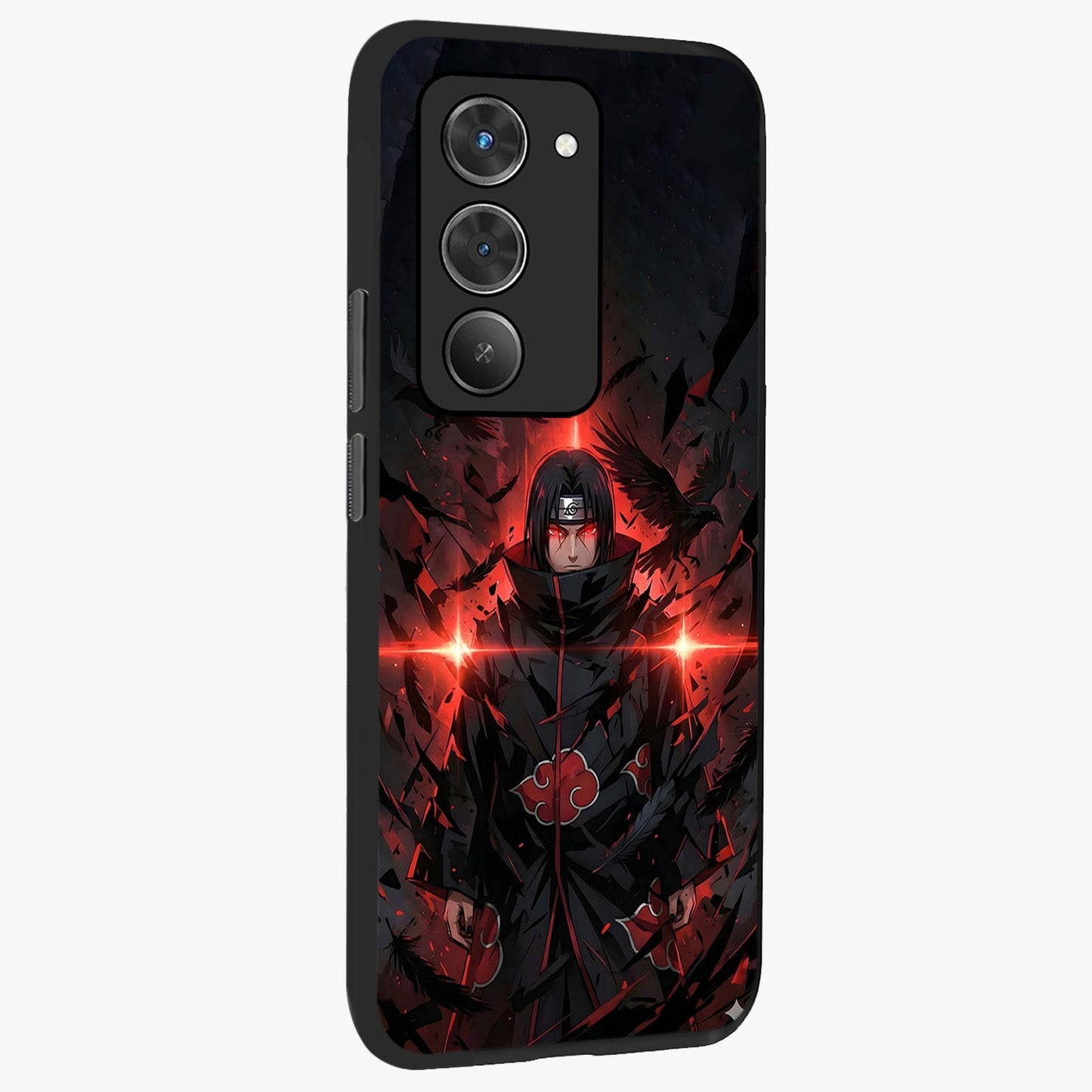 Focused Blade Discipline Glass Case upright view showcasing strong typography statement with sleek motivational theme.