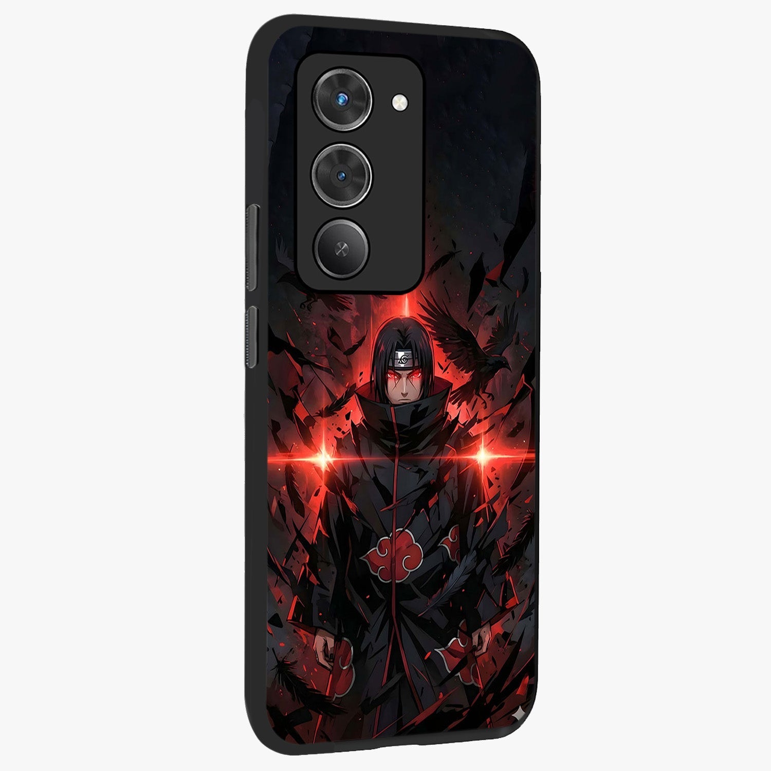 Focused Blade Discipline Glass Case upright view showcasing strong typography statement with sleek motivational theme.