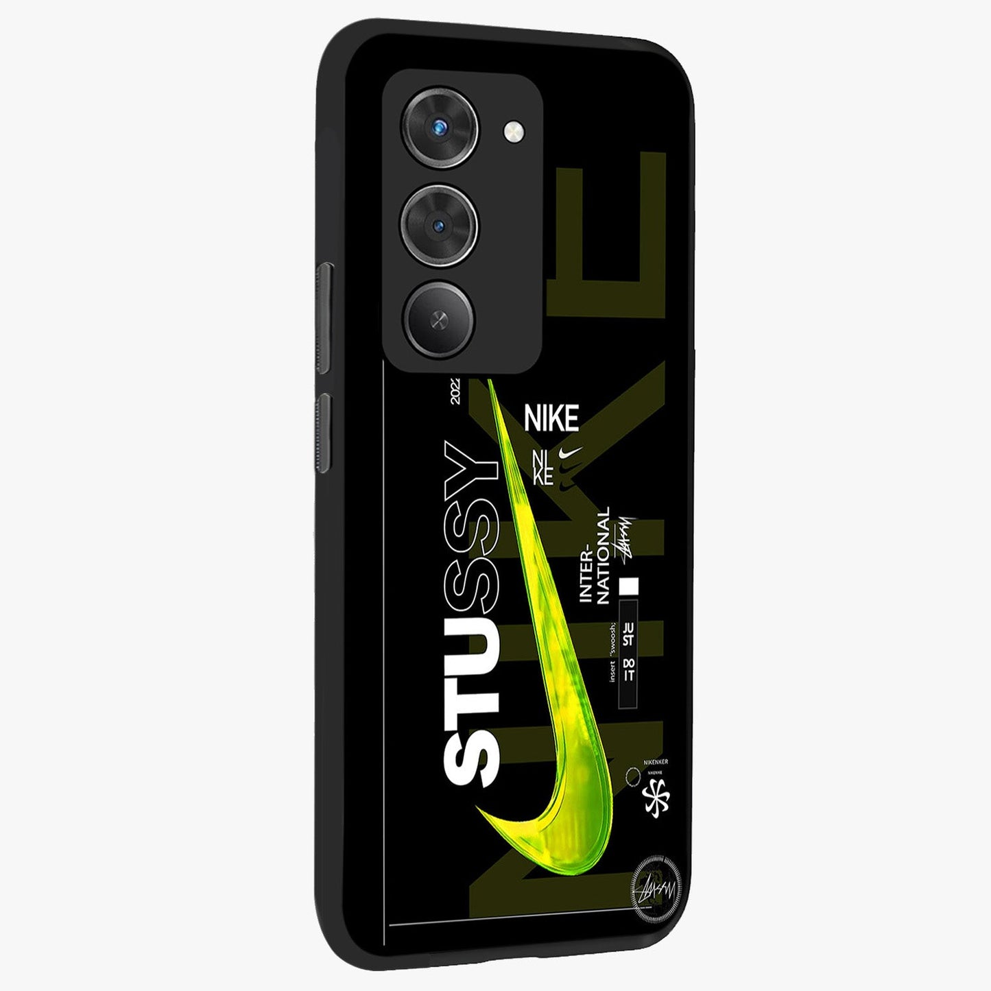 Neon Street Edition Glass Case upright view showcasing colorful neon artwork with modern street culture theme.