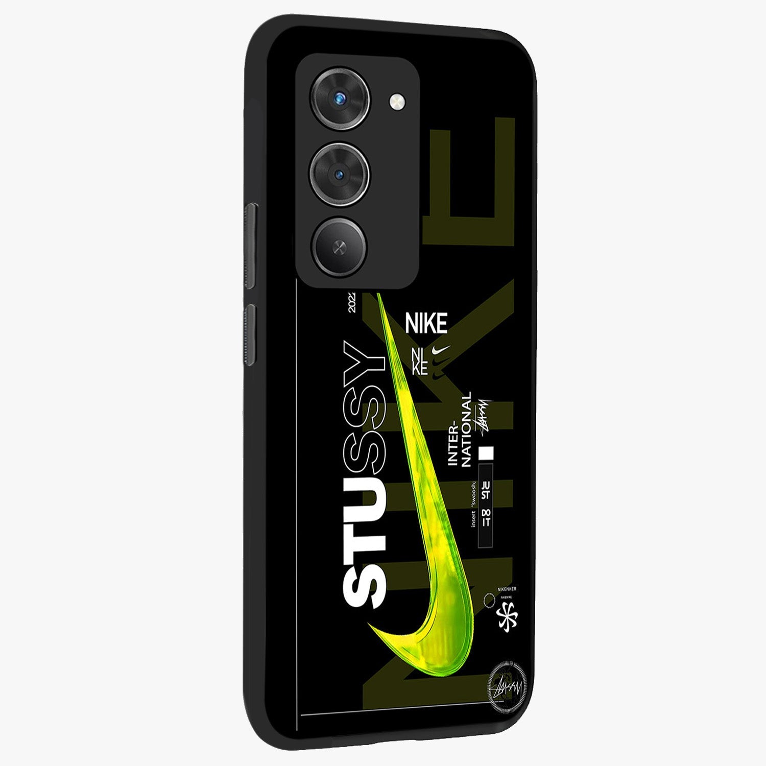 Neon Street Edition Glass Case upright view showcasing colorful neon artwork with modern street culture theme.