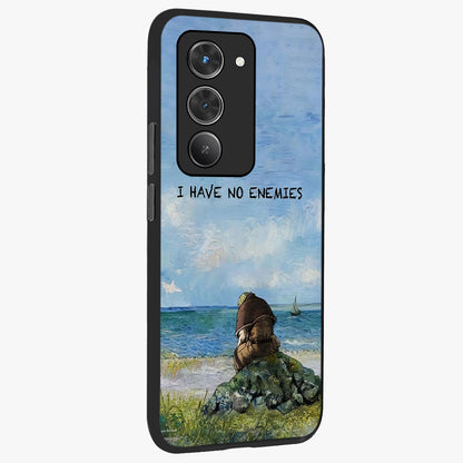 Peace Beyond War Glass Case upright view showcasing powerful peace symbol artwork with inspirational theme.
