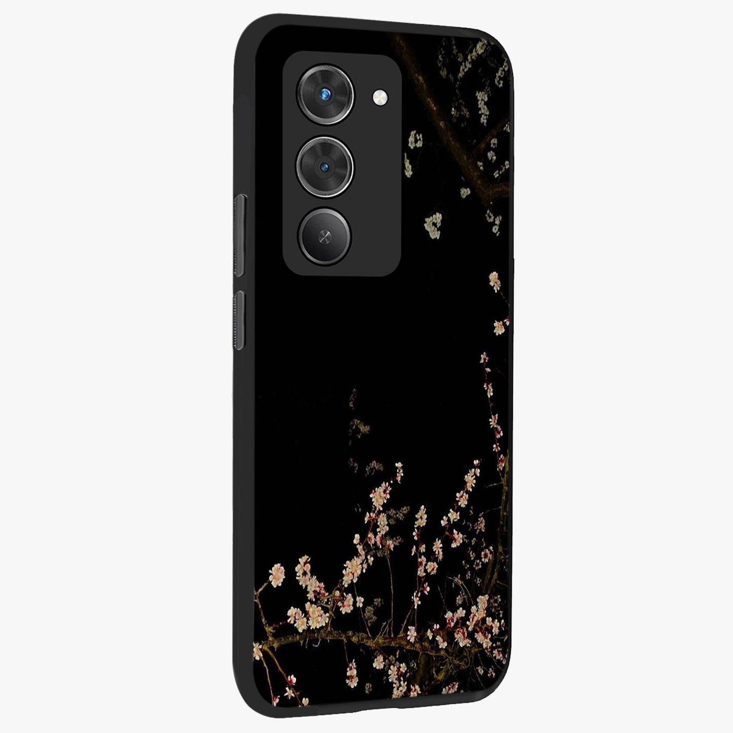Petal Moon Light With Custom Name Glass Case upright view showcasing elegant floral moon artwork with personalized aesthetic.