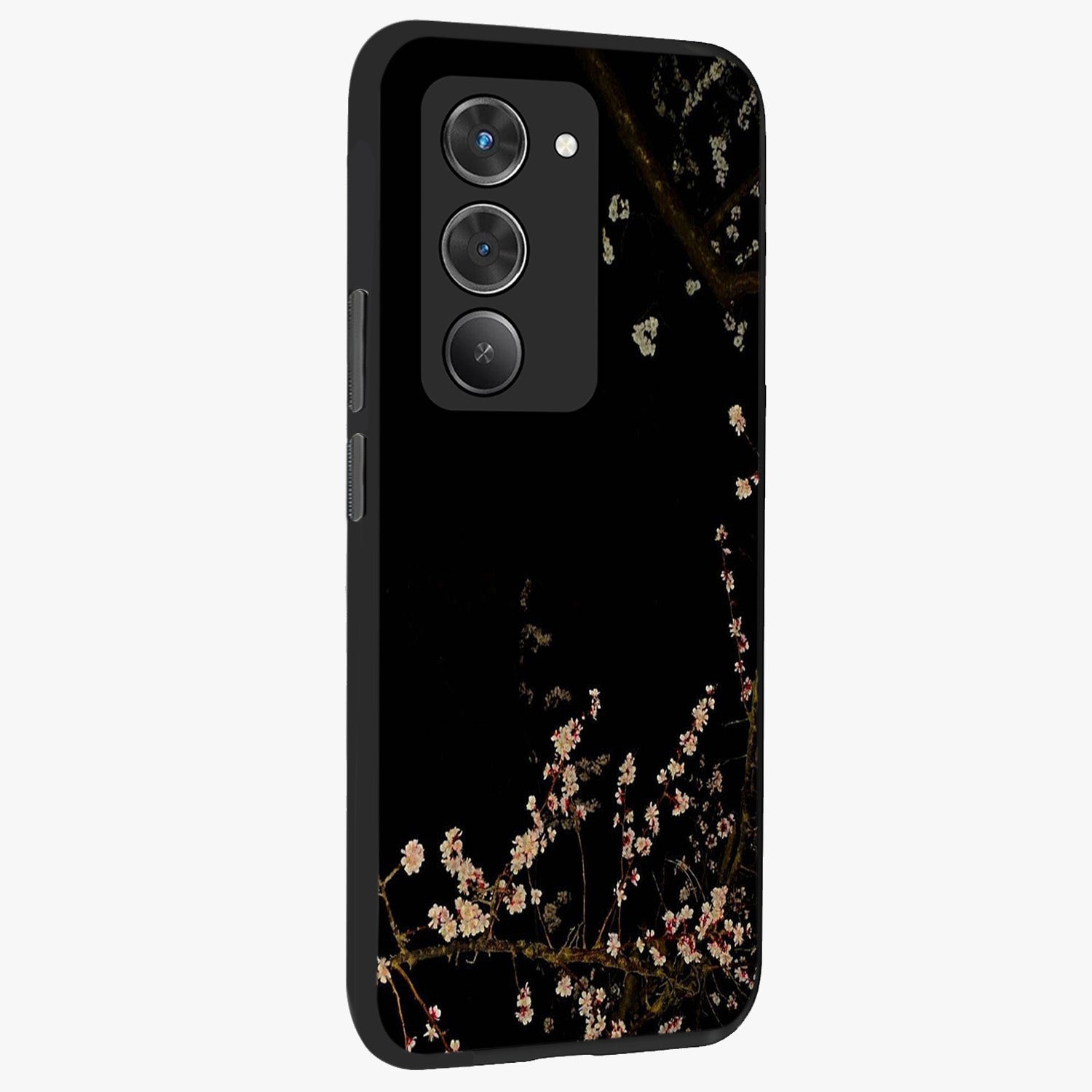 Petal Moon Light With Custom Name Glass Case upright view showcasing elegant floral moon artwork with personalized aesthetic.
