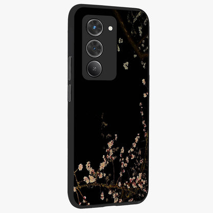 Petal Moon Light With Custom Name Glass Case upright view showcasing elegant floral moon artwork with personalized aesthetic.