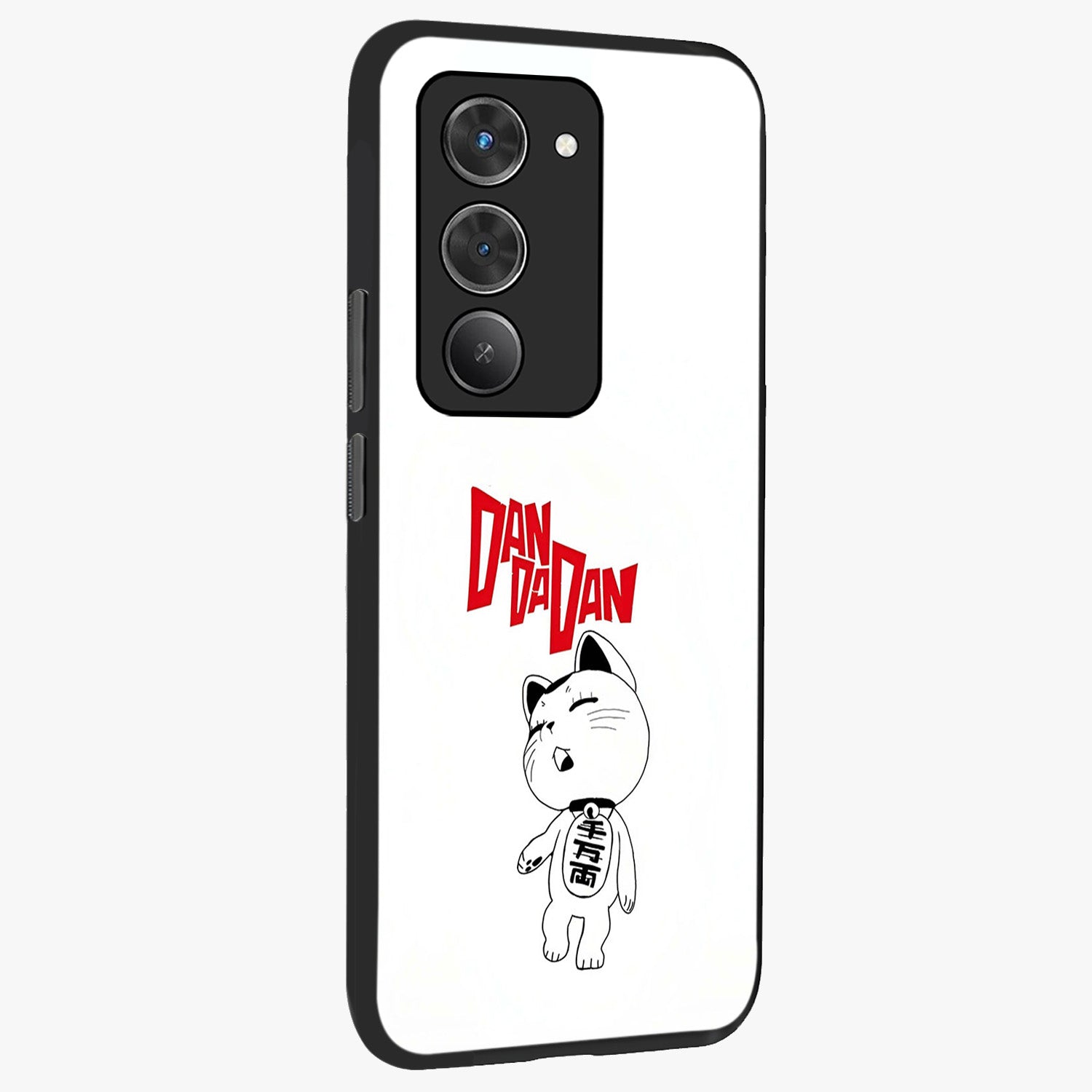 Playful Spirit Charm Glass Case upright view showcasing vibrant charm artwork with fun artistic theme.