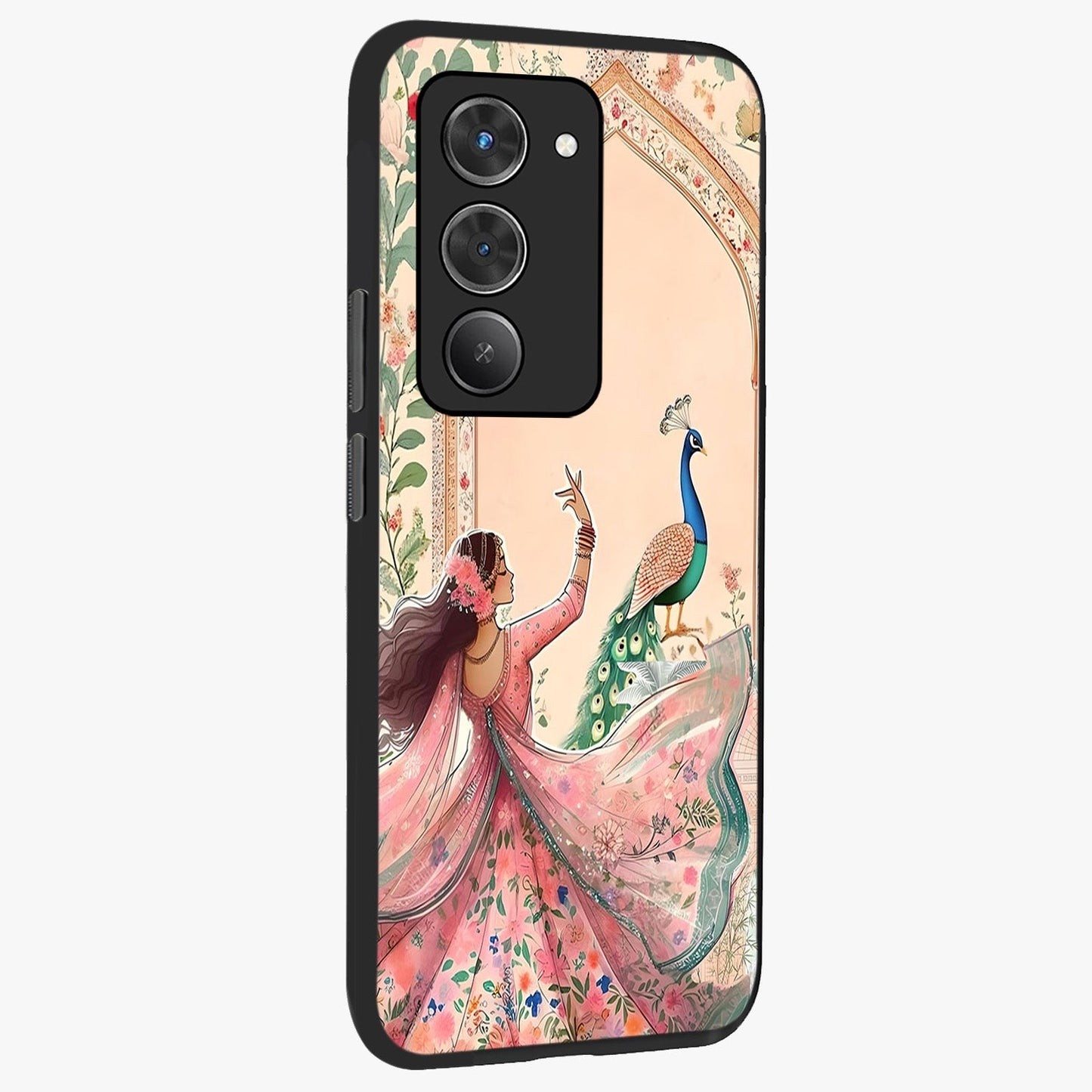 Royal Grace Muse Glass Case upright view showcasing stylish artistic artwork with sophisticated royal theme.