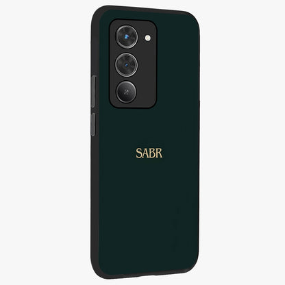 Sabr Minimal Patience Glass Case upright view showcasing calm minimalist artwork with motivational patience theme.