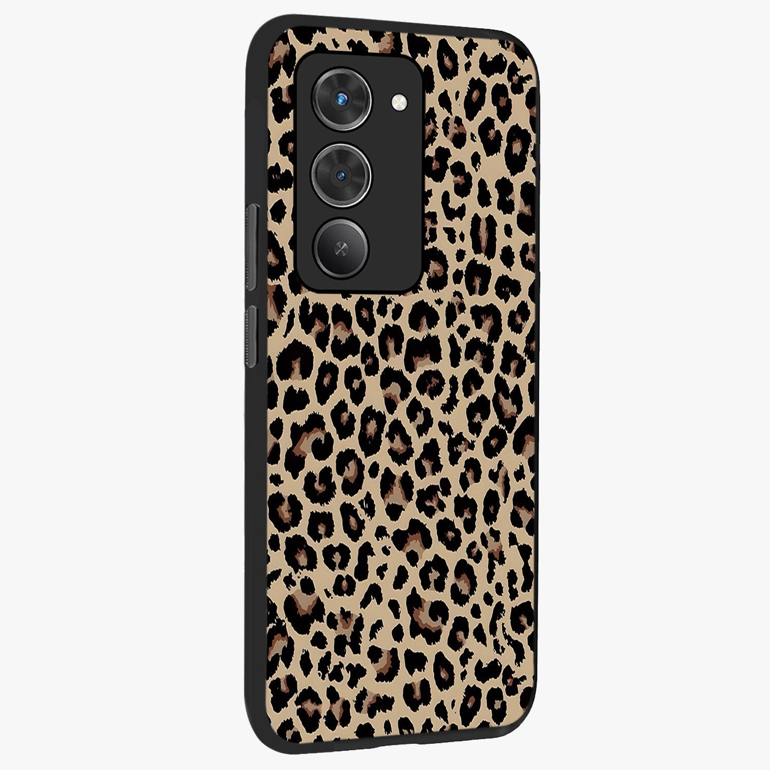 Savage Chic Pattern Glass Case upright view showcasing trendy decorative artwork with edgy fashion theme.