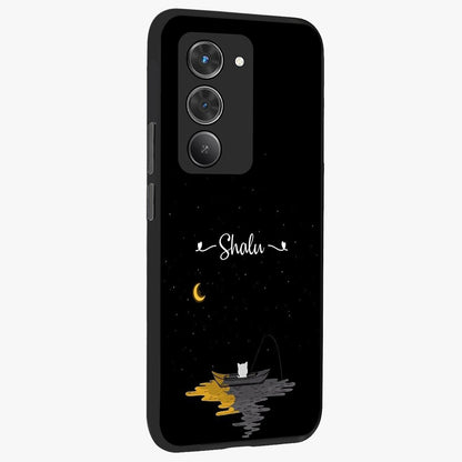 Silent Night Row Glass Case upright view showcasing tranquil night artwork with serene landscape theme.