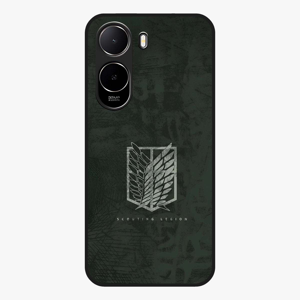 Wings Of Freedom Glass Case showing flat back view with symbolic wings artwork and glossy glass finish.