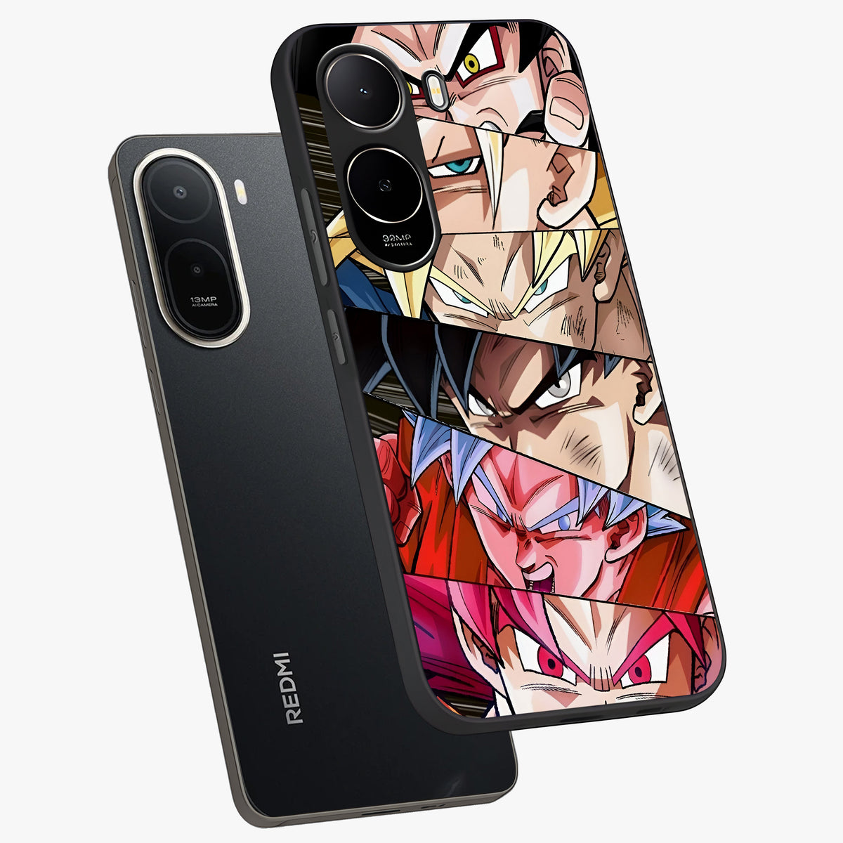 Anime Character Glass Case displayed in angled mockup highlighting colorful anime character illustration.