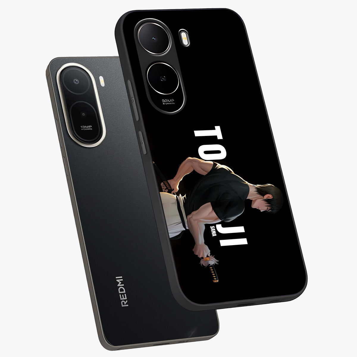 Midnight Blade Resolve Glass Case displayed in angled mockup highlighting powerful blade illustration with dramatic dark aesthetic.