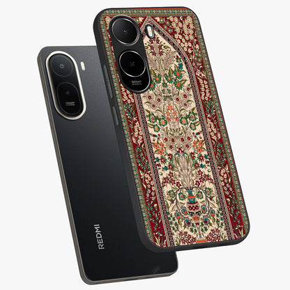 Persian Inspired Glass Case displayed in angled mockup highlighting intricate traditional design with elegant cultural aesthetic.