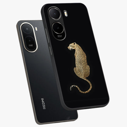 Regal Leopard Glass Case displayed in angled mockup highlighting powerful animal illustration with stylish wild aesthetic.