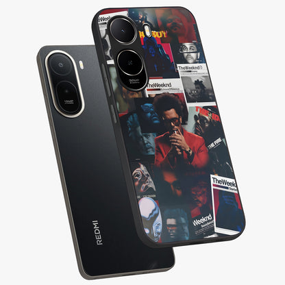 The Weeknd Glass Case displayed in angled mockup highlighting stylish pop culture inspired design with modern aesthetic.