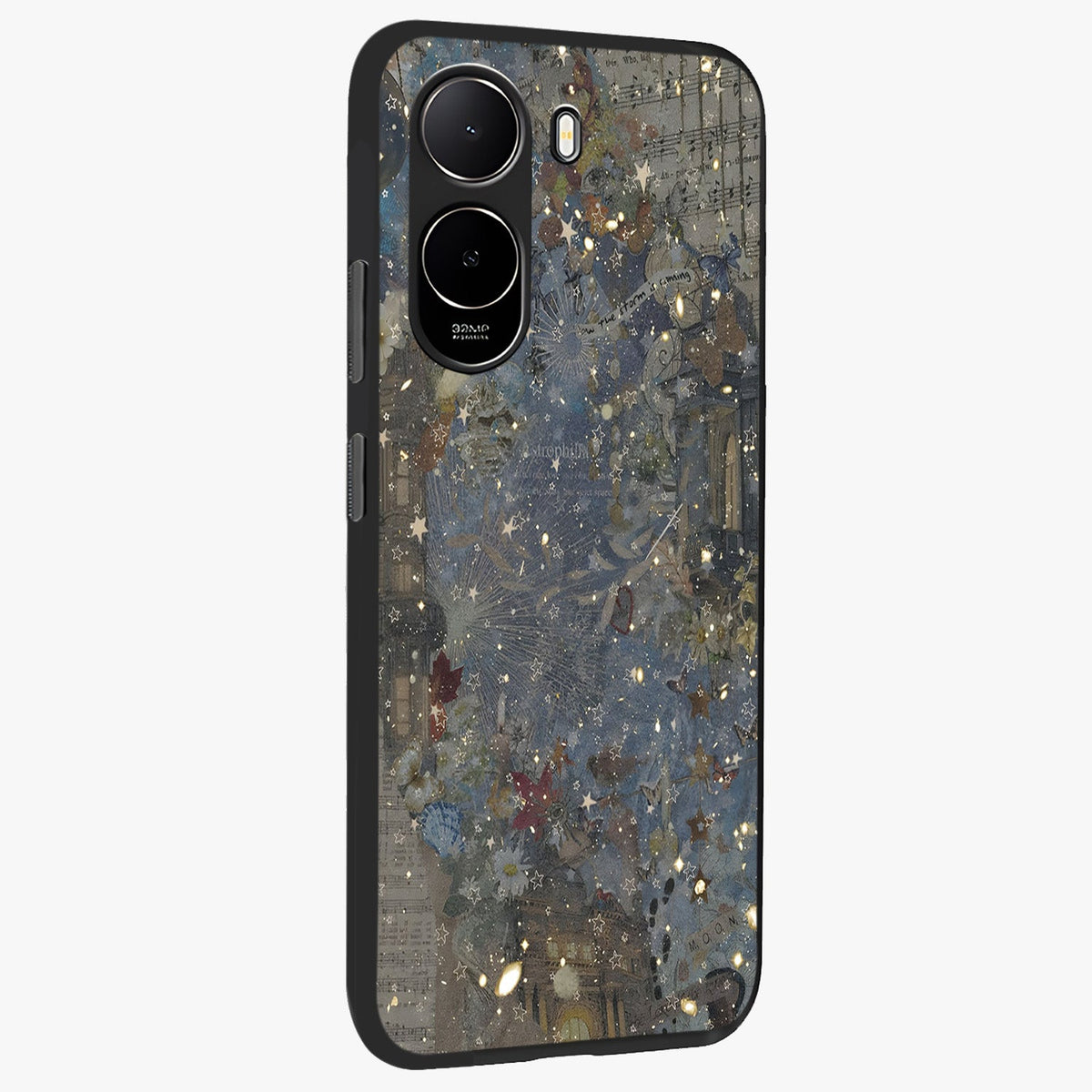 Aesthetic Astrolophia Glass Case upright view showcasing soft aesthetic theme with stylish modern look.