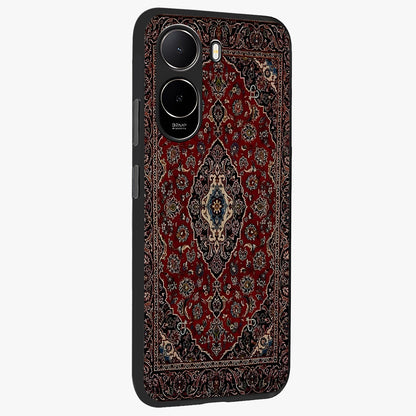 Heritage Carpet Royale Glass Case upright view showcasing detailed ornamental artwork with luxurious traditional theme.