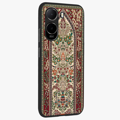 Persian Inspired Glass Case upright view showcasing decorative Persian artwork with rich heritage theme.