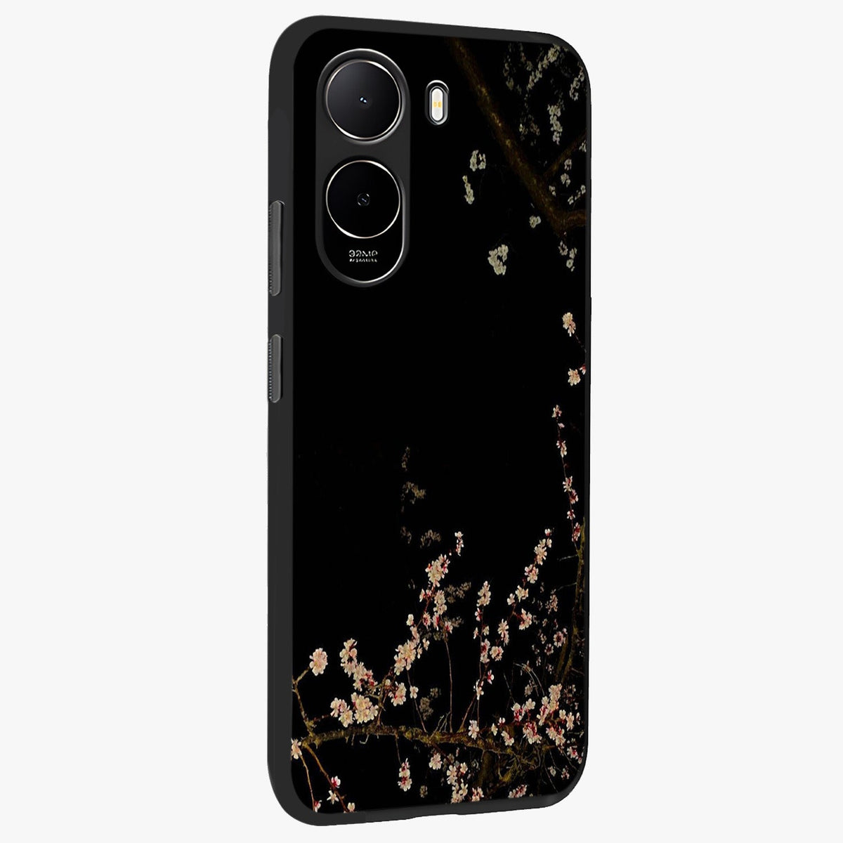 Petal Moon Light With Custom Name Glass Case upright view showcasing elegant floral moon artwork with personalized aesthetic.