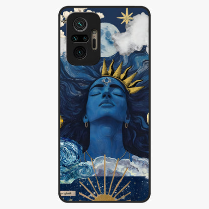 Aesthetic Lord Shiva Glass Case showing flat back view with divine Shiva artwork and glossy glass finish.