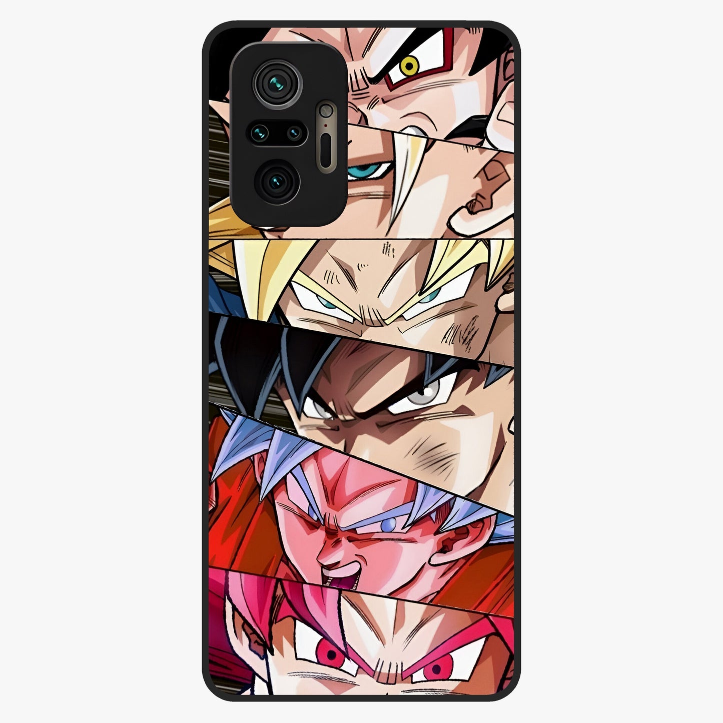 Anime Character Glass Case showing flat back view with vibrant anime artwork and glossy glass finish.