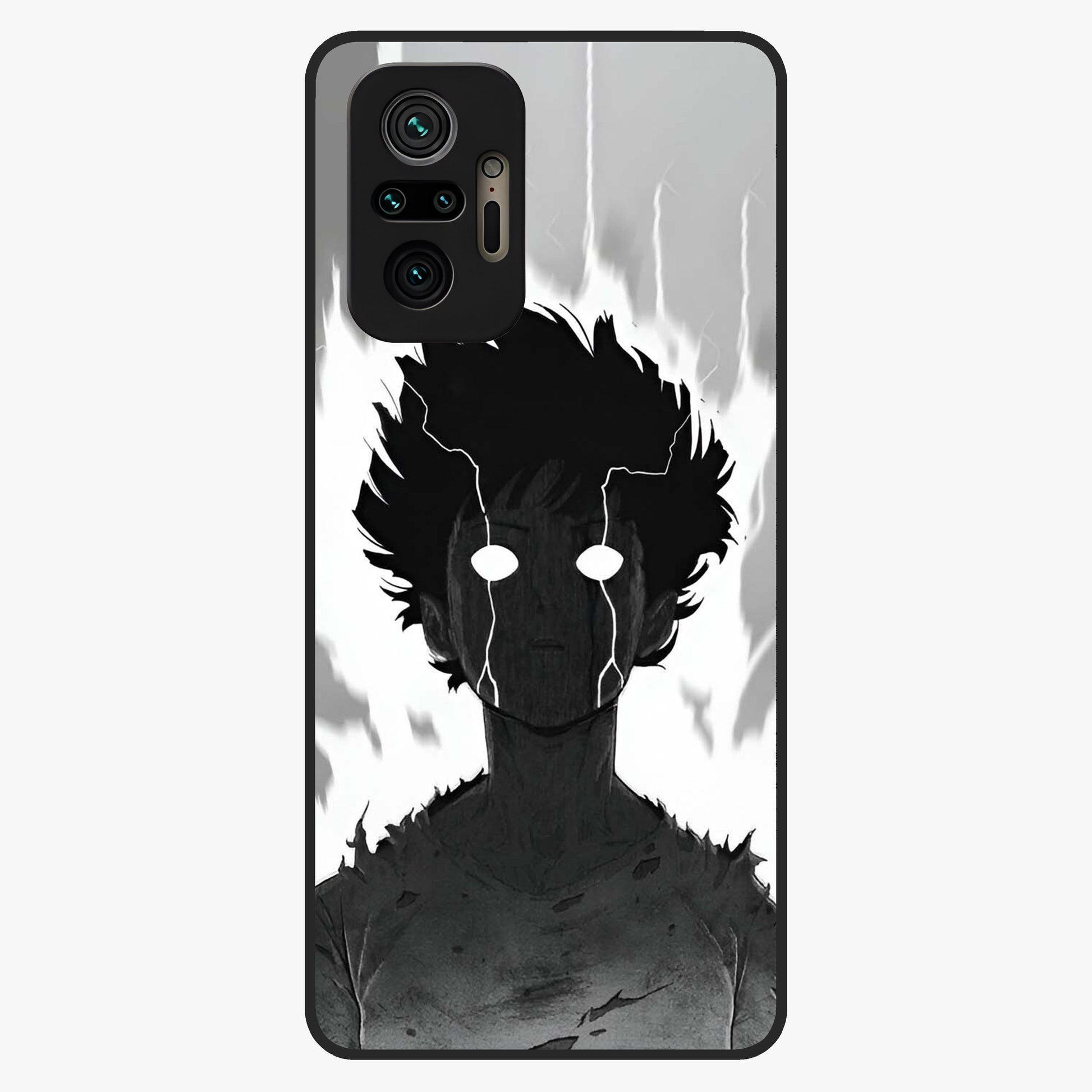 Awakened Inner Rage Glass Case showing flat back view with intense artistic artwork and glossy glass finish.