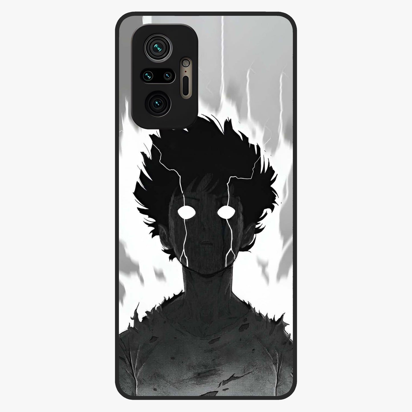 Awakened Inner Rage Glass Case showing flat back view with intense artistic artwork and glossy glass finish.