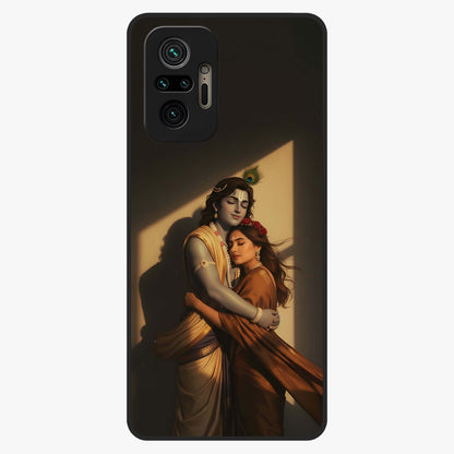 Divine Eternal Love Glass Case showing flat back view with spiritual love themed artwork and glossy glass finish.