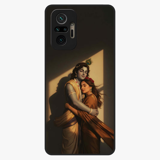Divine Eternal Love Glass Case showing flat back view with spiritual love themed artwork and glossy glass finish.