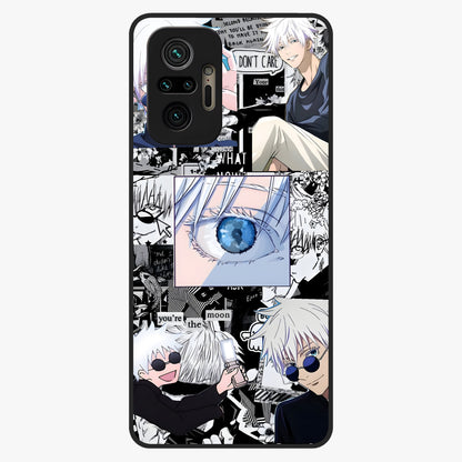 Infinity Sorcerer Chaos Glass Case showing flat back view with mystical sorcerer themed artwork and glossy glass finish.
