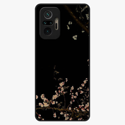 Petal Moon Light With Custom Name Glass Case showing flat back view with floral moonlight artwork and personalized name design.